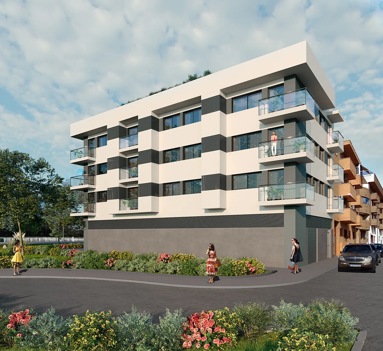 Render de promoción de viviendas en Xirivella